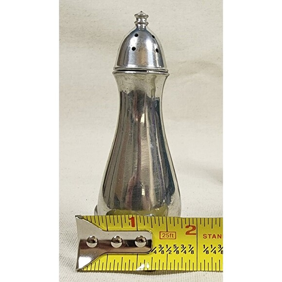 Vintage NS Co Pewter Salt & Pepper Shakers | 1114 | Tripod Footed | 1960s MCM - Picture 8 of 10